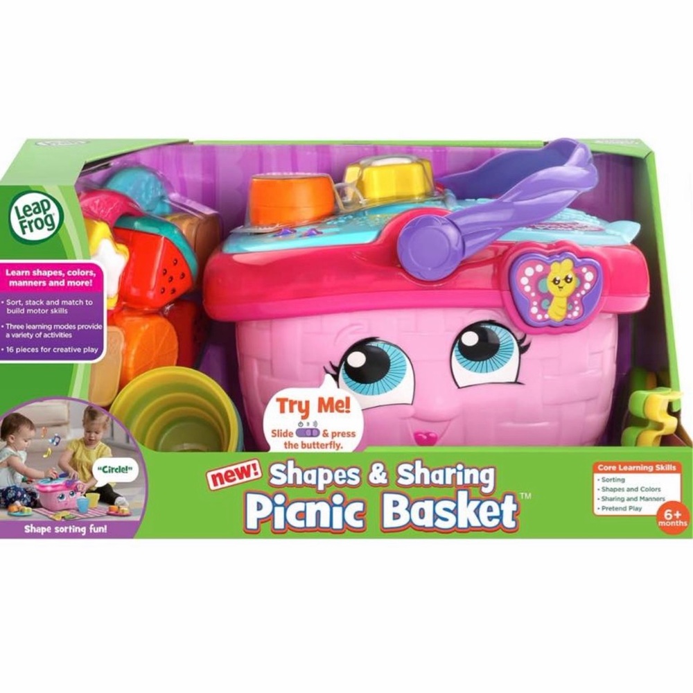 Shapes & Sharing Picnic Basket - Pink